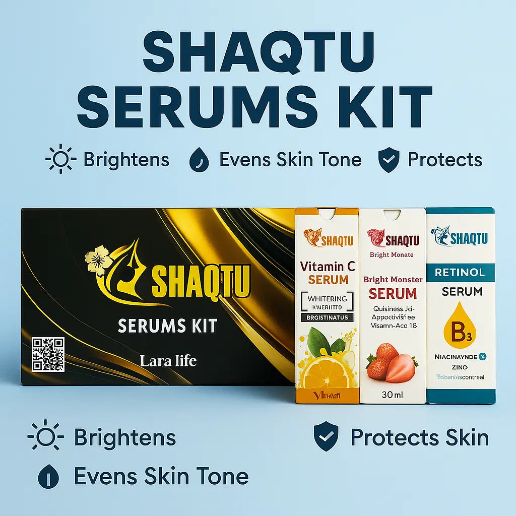 Shaqtu Serums Kit – 4 Serums for Brightening,