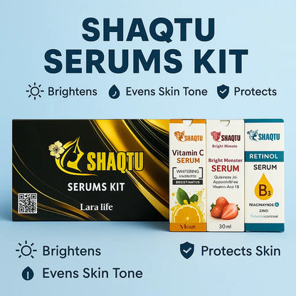 Shaqtu Serums Kit – 4 Serums for Brightening,