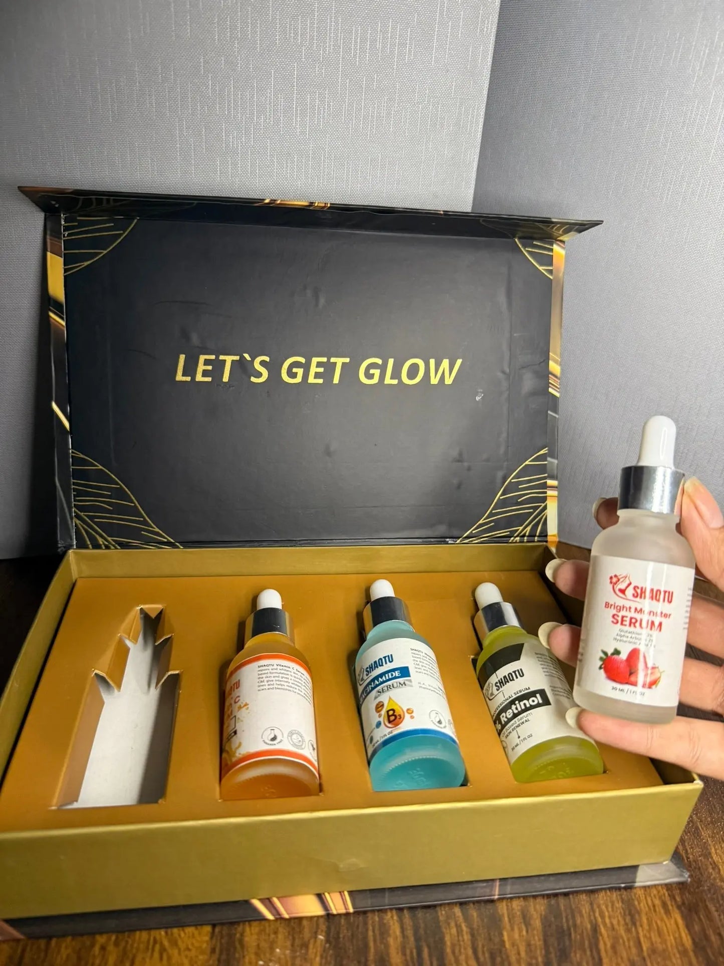 Shaqtu Serums Kit – 4 Serums for Brightening,